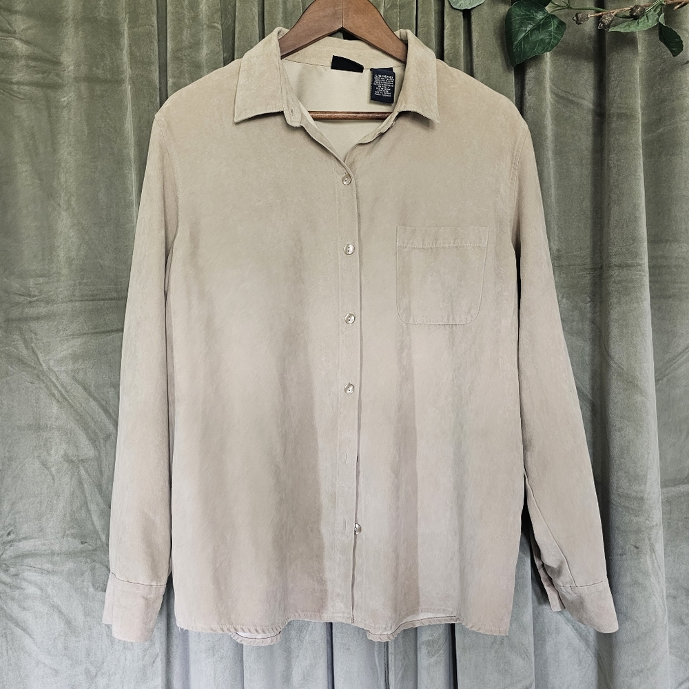 90s Suede Button Down